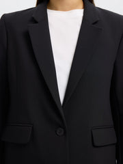 Selected Femme Rita Long Relaxed Blazer Black