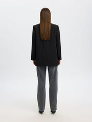 Selected Femme Rita Long Relaxed Blazer Black