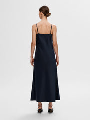 Selected Femme Satin Maxi Dress Dark Sapphire