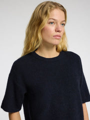 Selected Femme Maline Knit Top Dark Sapphire