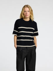 Selected Femme Maline Knit Top Dark Sapphire/Birch