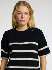 Selected Femme Maline Knit Top Dark Sapphire/Birch