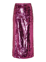 Selected Femme Omina Sequin Maxi Skirt Phlox Pink