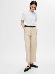 Selected Femme Merla High Waist Wide Leg Chinos Humus