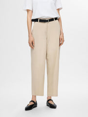 Selected Femme Merla High Waist Wide Leg Chinos Humus