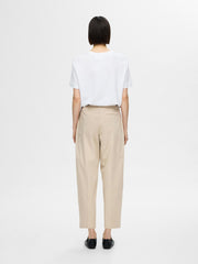 Selected Femme Merla High Waist Wide Leg Chinos Humus