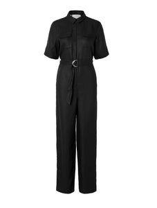 Selected Femme Allesandra Zip Jumpsuit Black