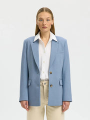 Selected Femme Rita Classic Blazer Dusty Blue