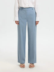 Selected Femme Rita Wide Leg Trouser Dusty Blue