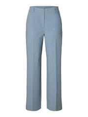 Selected Femme Rita Wide Leg Trouser Dusty Blue