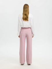 Selected Femme Rita Wide Leg Trouser Mauve Melange
