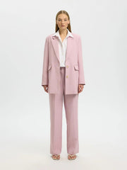 Selected Femme Rita Wide Leg Trouser Mauve Melange