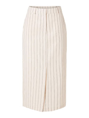 Selected Femme Hilda Pinstripe Pencil Skirt Sandshell