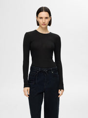 Selected Femme Naja Knit Top Black