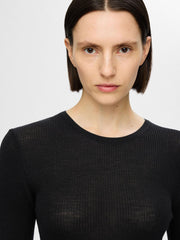 Selected Femme Naja Knit Top Black