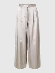 Selected Femme Selene High Waist Wide Leg Trouser Dove