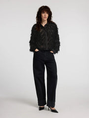 Selected Femme Myline Fluffy Shirt Black