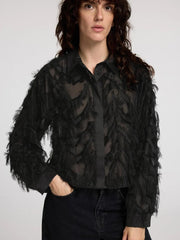 Selected Femme Myline Fluffy Shirt Black