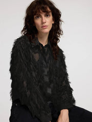 Selected Femme Myline Fluffy Shirt Black