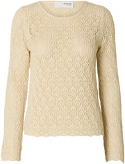Selected Femme Niva Knit Top Birch