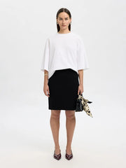 Selected Femme Darla Knit Skirt Black