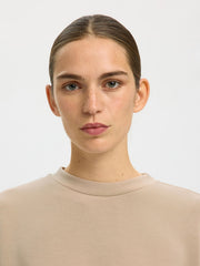 Selected Femme Oversized Tee Pure Cashmere Beige