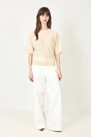 Selected Femme Jane Knit Top Sandshell
