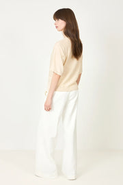 Selected Femme Jane Knit Top Sandshell
