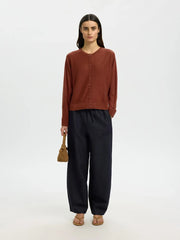 Selected Femme Jane Cardi Cherry Mahogany