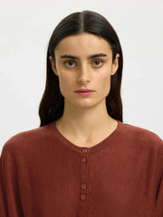 Selected Femme Jane Cardi Cherry Mahogany