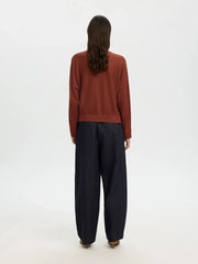 Selected Femme Jane Cardi Cherry Mahogany
