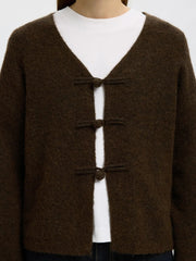 Selected Femme Lulu Knit Cardigan Brown