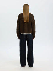 Selected Femme Lulu Knit Cardigan Brown
