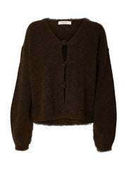 Selected Femme Lulu Knit Cardigan Brown