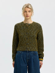 Selected Femme Kat Knit Cardi Fir Green