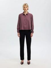 Selected Femme Romie Striped Shirt Wine/White