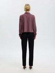 Selected Femme Romie Striped Shirt Wine/White