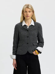 Selected Femme Clea Short Blazer Black Multi