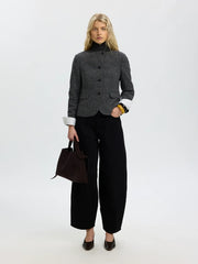 Selected Femme Clea Short Blazer Black Multi