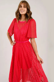 Sisters by CK Nixie Lace Dress Raspberry