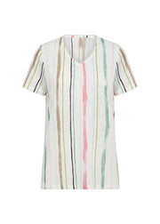 Soya Concept Aretha 44 Striped Tee Multi