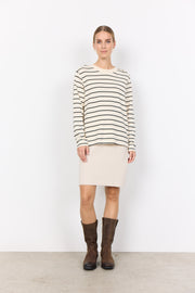 Soya Concept Barni 26 Striped Sweatshirt Cream