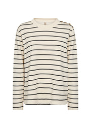 Soya Concept Barni 26 Striped Sweatshirt Cream