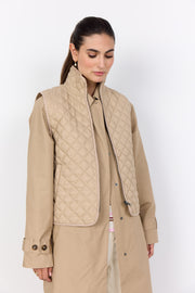 Soya Concept Benete 1 Waistcoat Camel