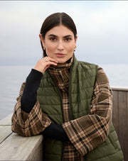 Soya Concept Benete 6 Waistcoat Forest Green