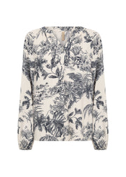 Soya Concept Carli 2 Blouse Navy/Cream Print