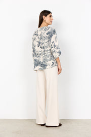 Soya Concept Carli 2 Blouse Navy/Cream Print