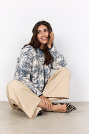 Soya Concept Carli 3 Jacket Navy/Cream Print