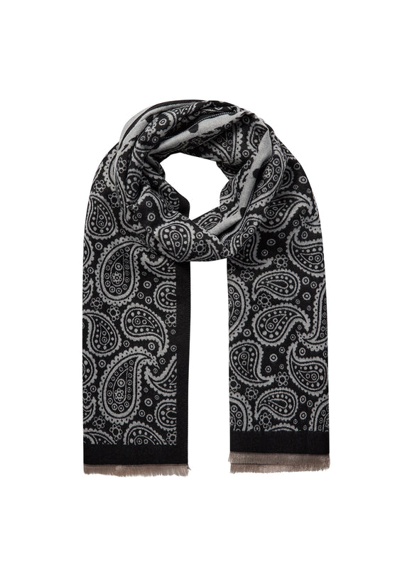 Soya Concept Frea 1 Scarf Black Paisley Print