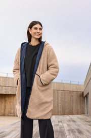 Soya Concept Gela 3 Reversible Coat Navy/Camel